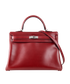Kelly 35 Box Calf In Burgundy, front view
